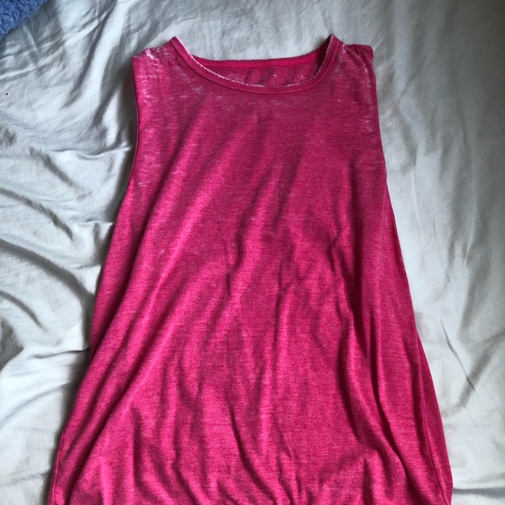 soft pink muscle tee